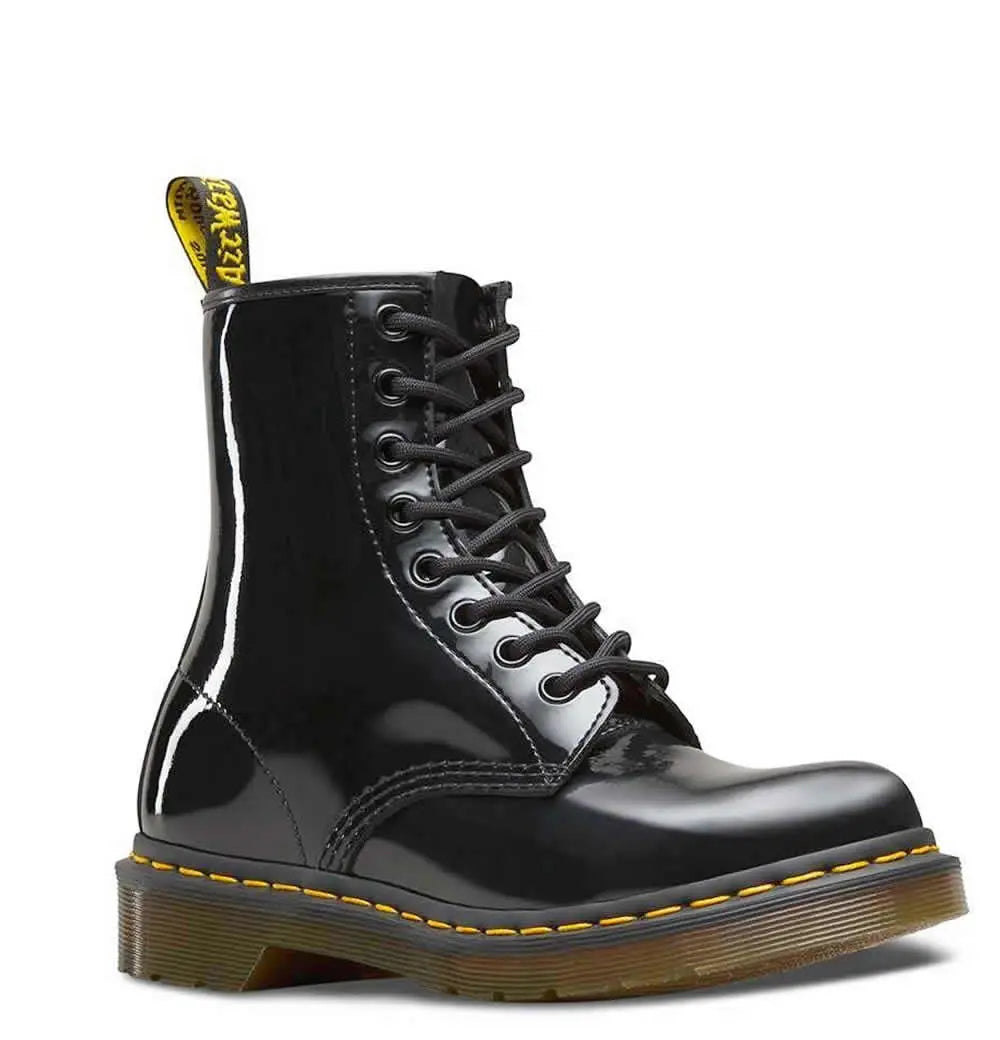 Dr Martens 1460 Black Patent Lamper 8-Eye Leather Boots