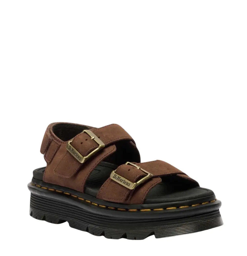 Zebzag - Sepia Brown Nubuck - Adjustable Womans Sandal