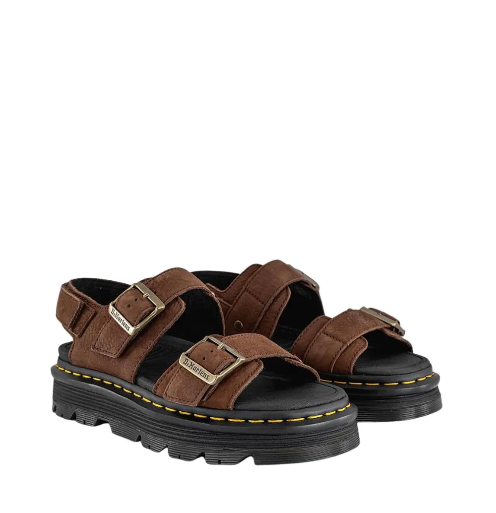 Zebzag - Sepia Brown Nubuck - Adjustable Womans Sandal