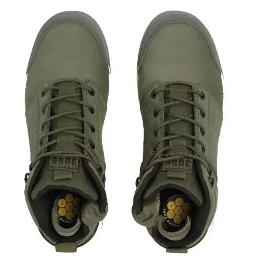 3056 - Olive Side Zip Safety Boot