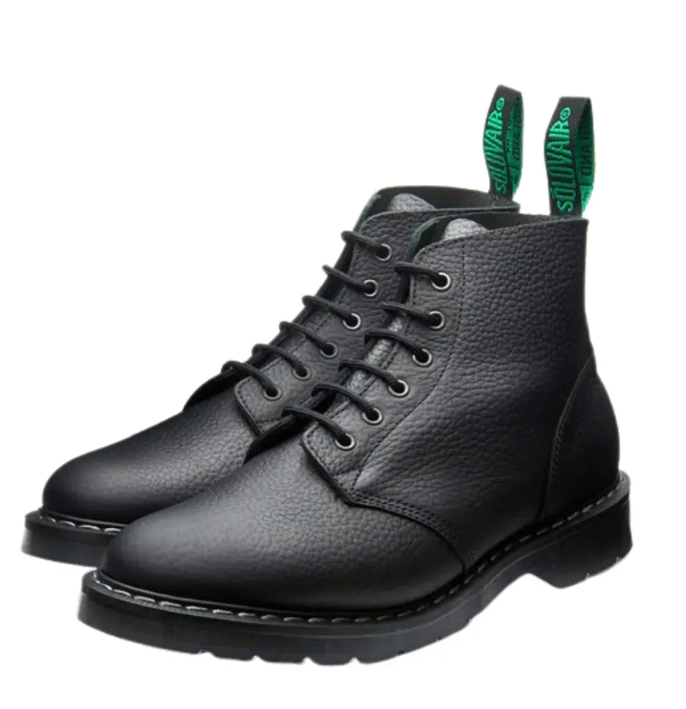 Solovair Astronaut Boot - Black Greasy Grain