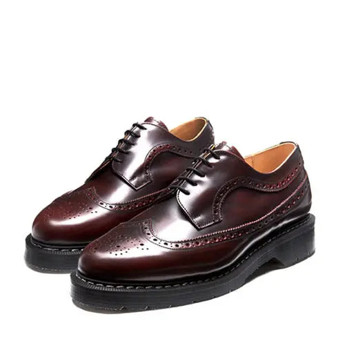 Solovair American Brogue - Burgundy Rub-Off