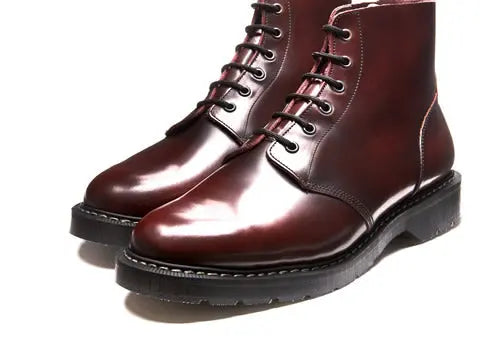 Solovair Astronaut Boot - Burgundy Rub-off