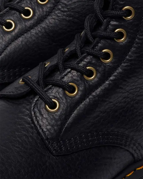 1460 Grizzly - Black Leather Boots