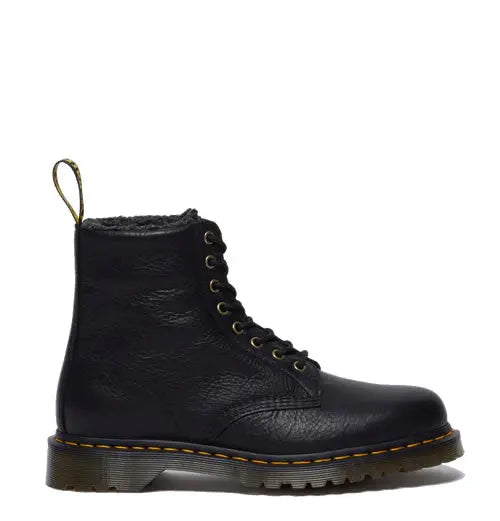 1460 Grizzly - Black Leather Boots