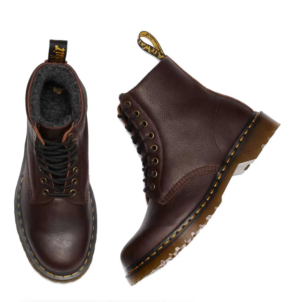 1460 Grizzly - Dark Brown Leather Boots