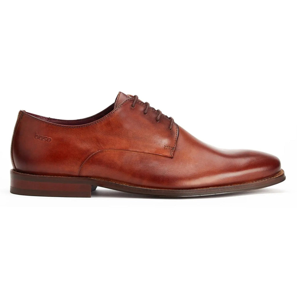 Base London Marley Plain Toe Derby Shoe - Tan