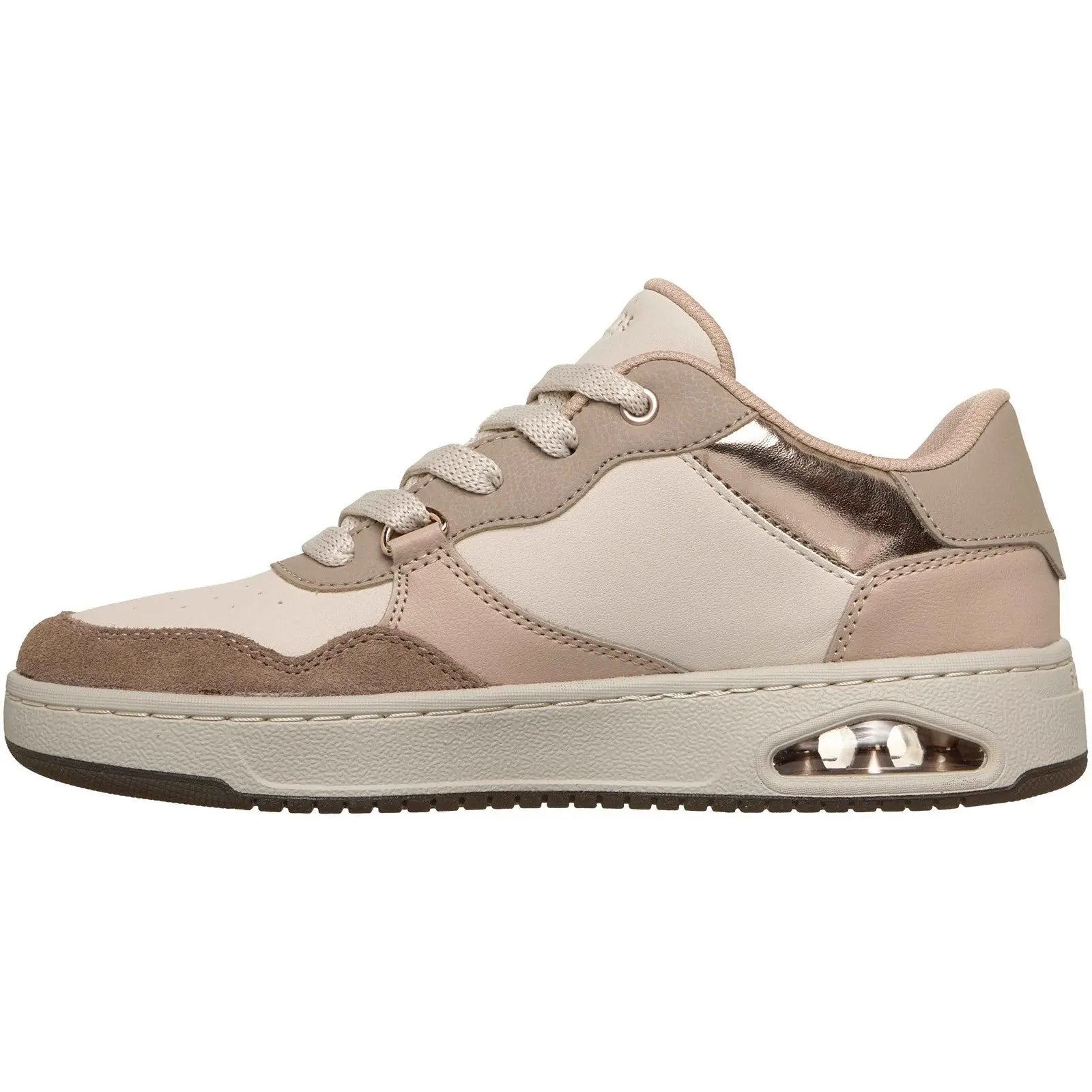 Skechers UNO CTL Subtle Shimmer Court Trainers