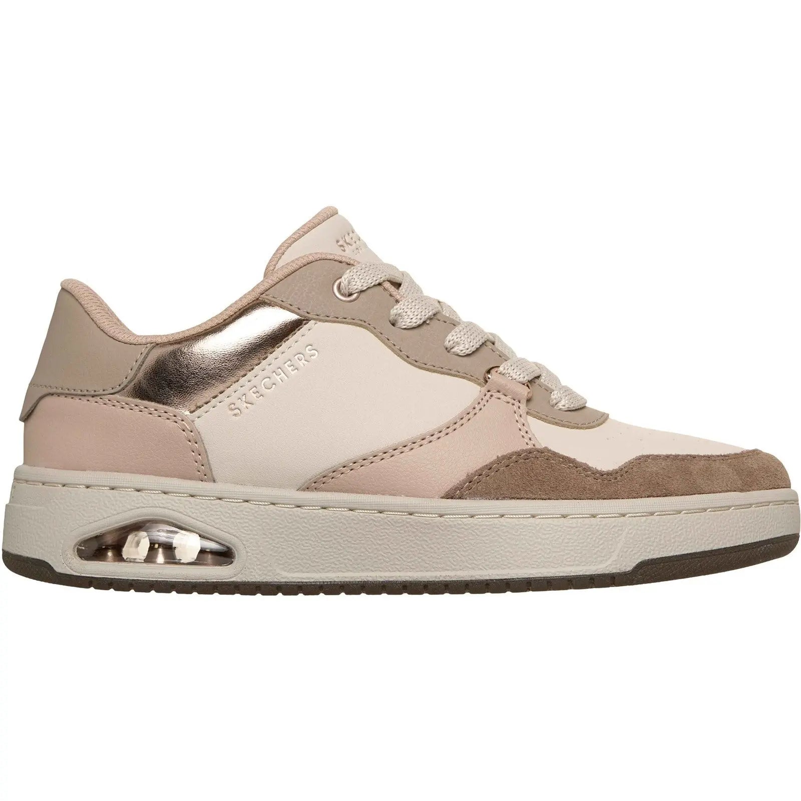 Skechers UNO CTL Subtle Shimmer Court Trainers