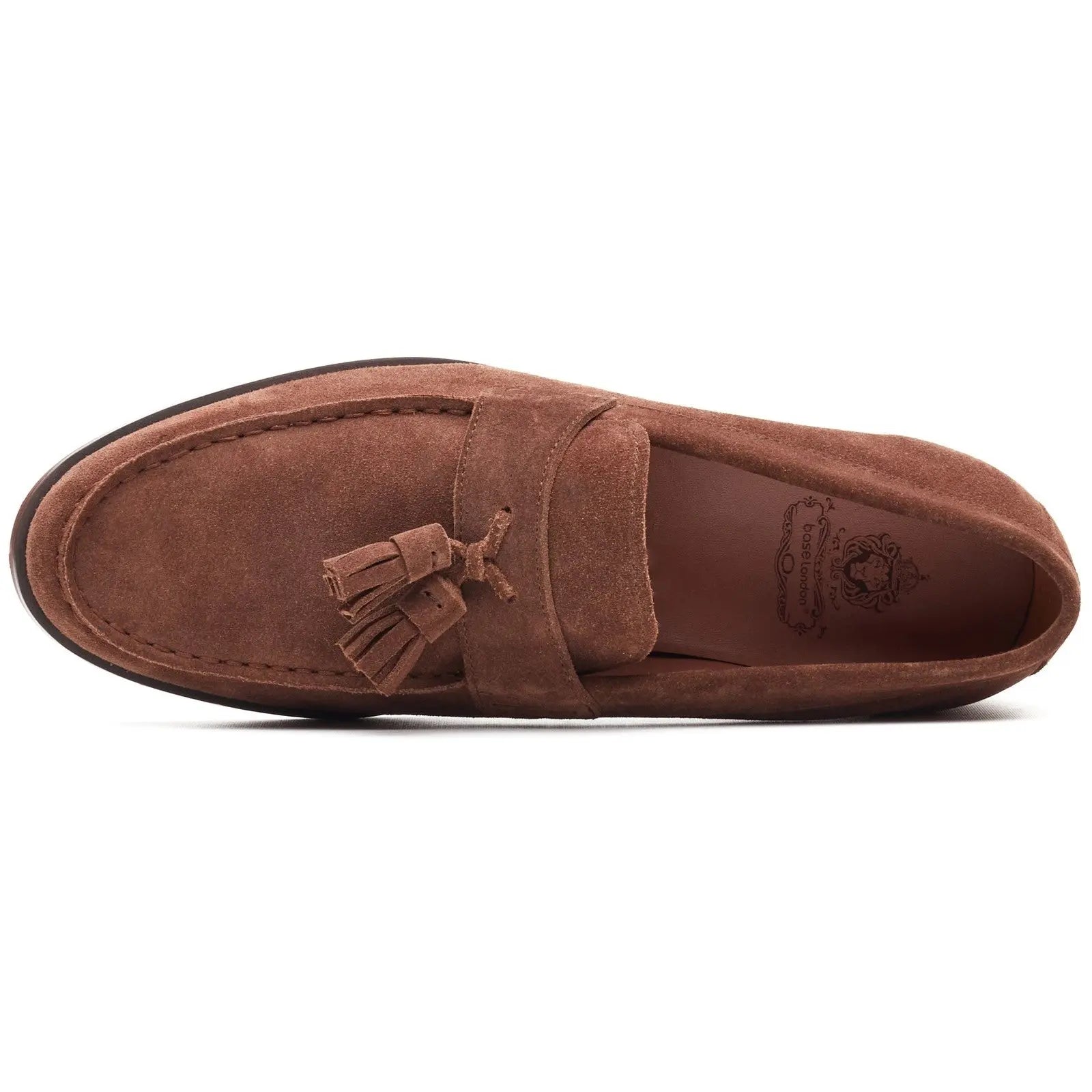 Base London Flint Tassel Loafer - Brown Suede