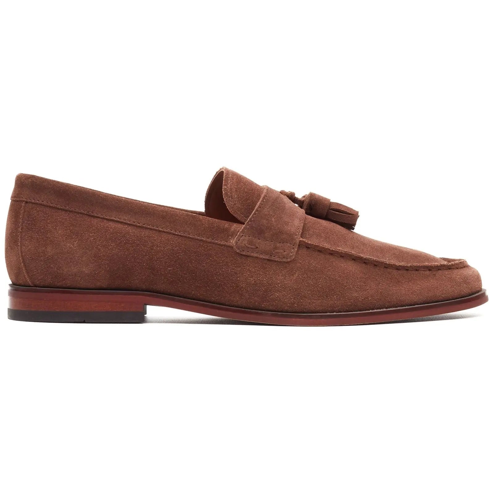 Base London Flint Tassel Loafer - Brown Suede