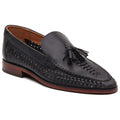 Base London Bracken Leather Weave Loafer - Black