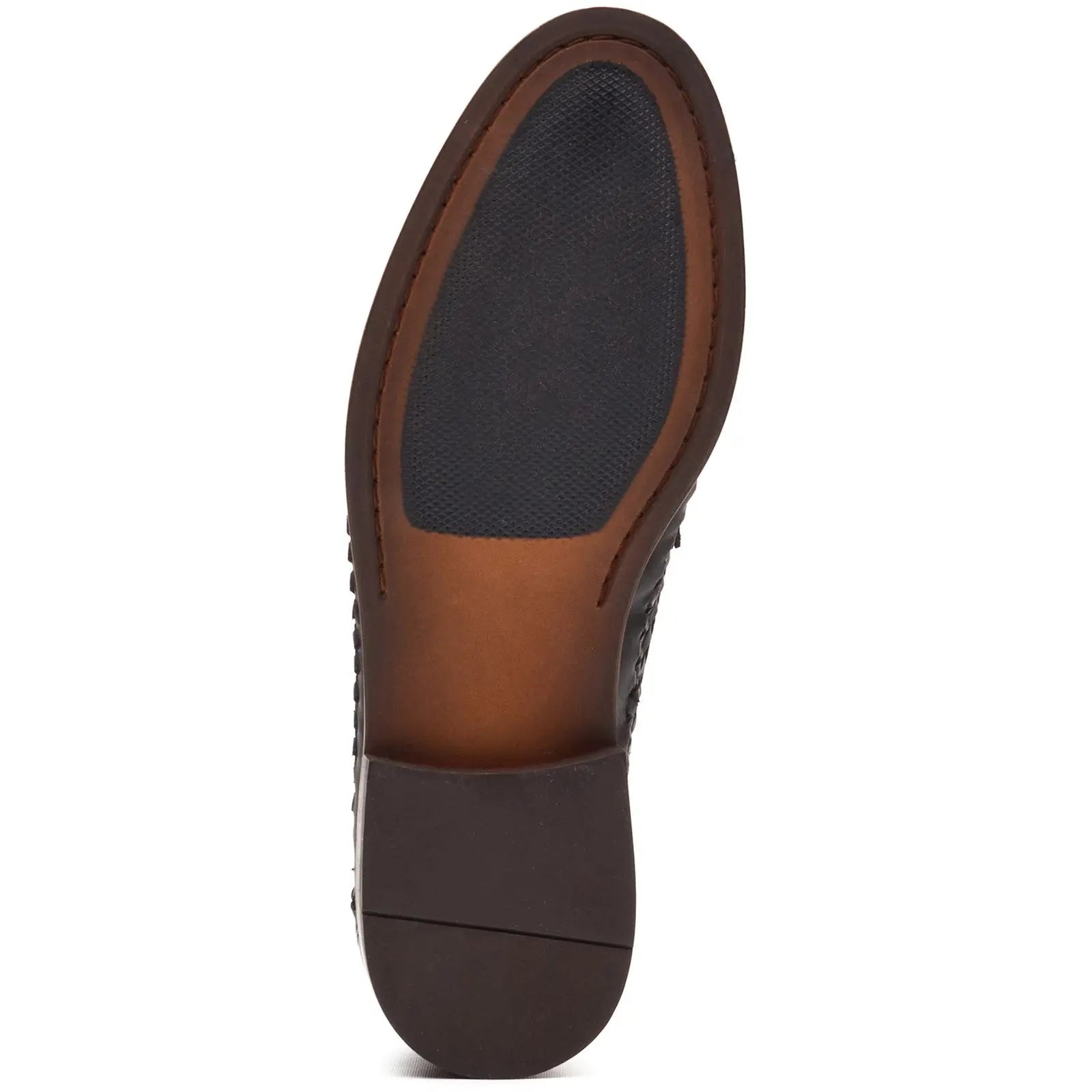 Base London Bracken Leather Weave Loafer - Black