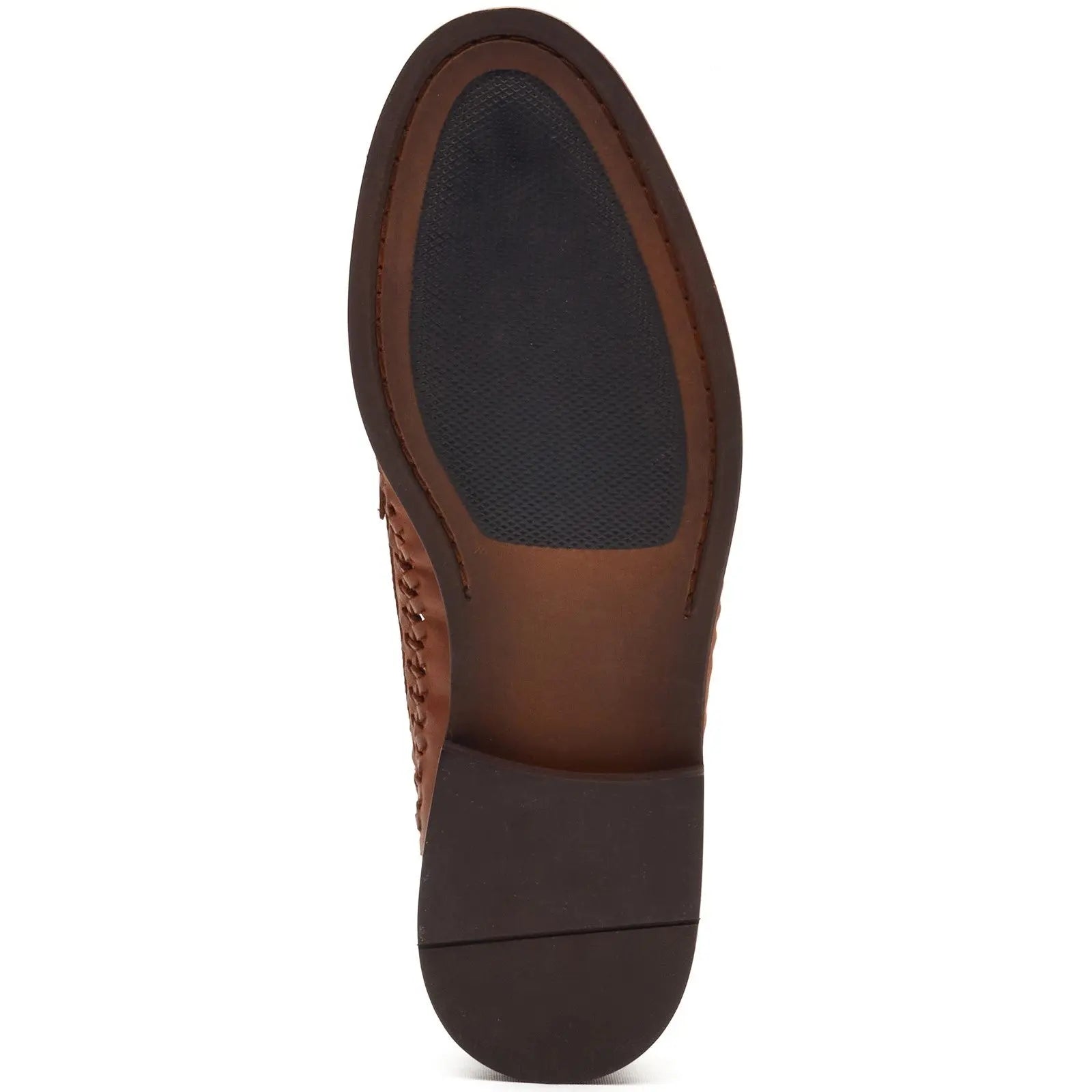 Base London Bracken Leather Weave Loafer - Tan