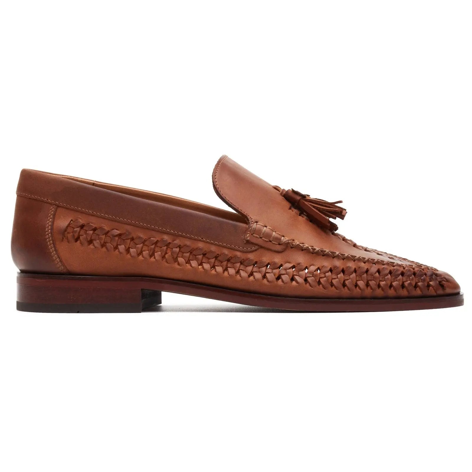 Base London Bracken Leather Weave Loafer - Tan