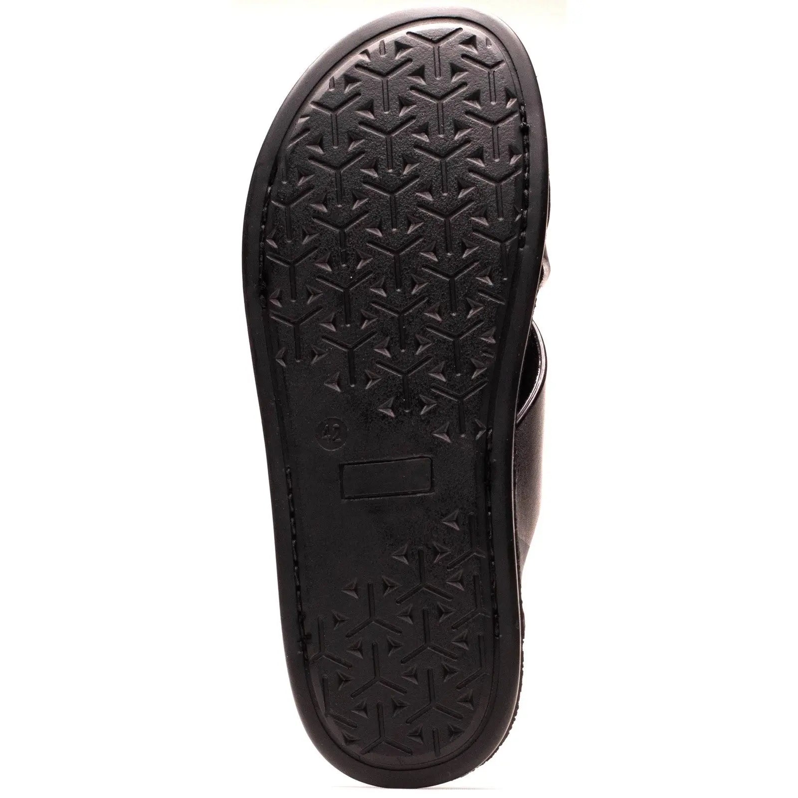 Base London Drift Cross Strap Sandal - Black