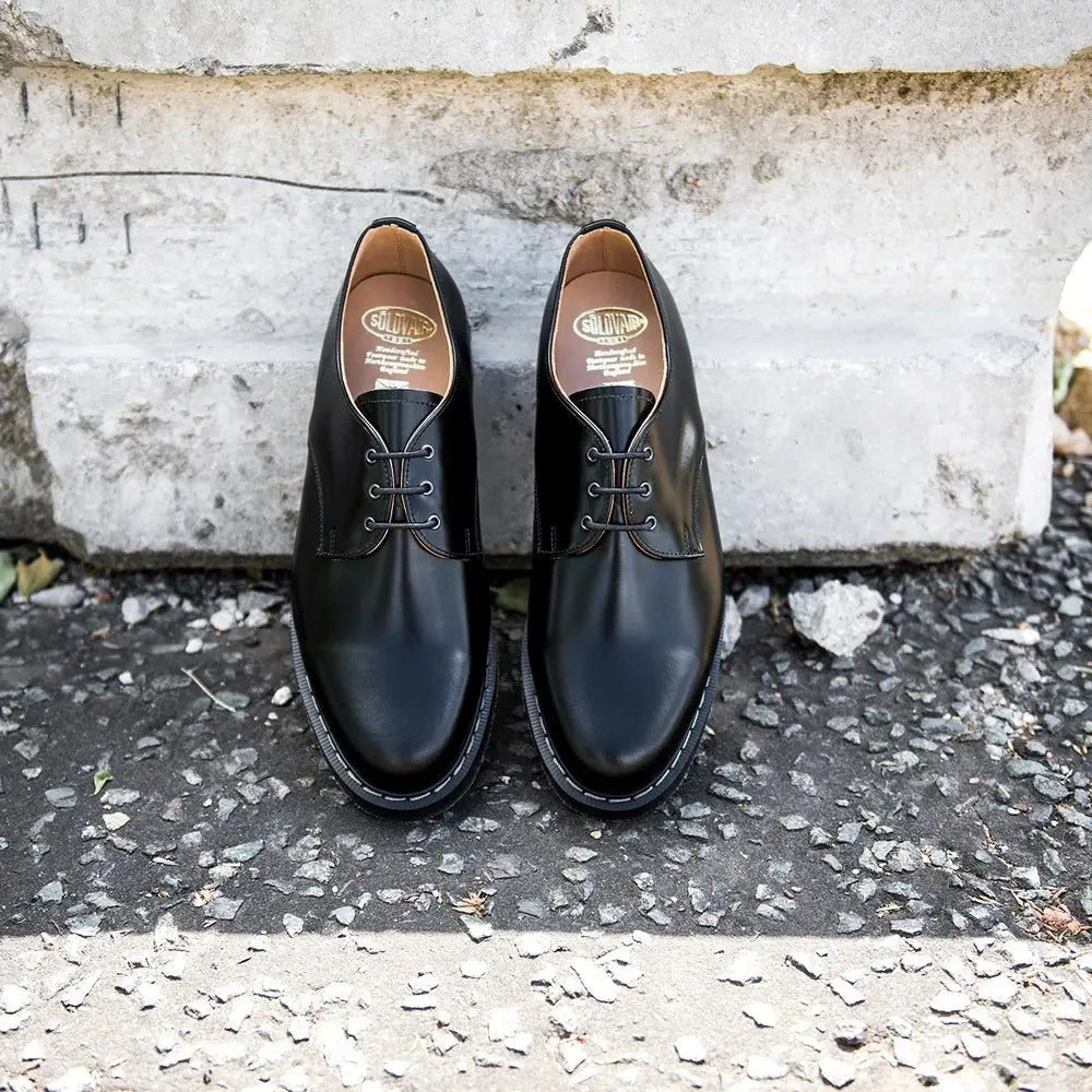Solovair Gibson Shoe - Black Hi-Shine