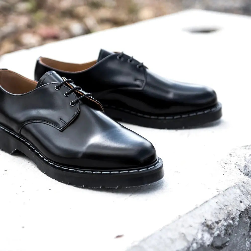 Solovair Gibson Shoe - Black Hi-Shine