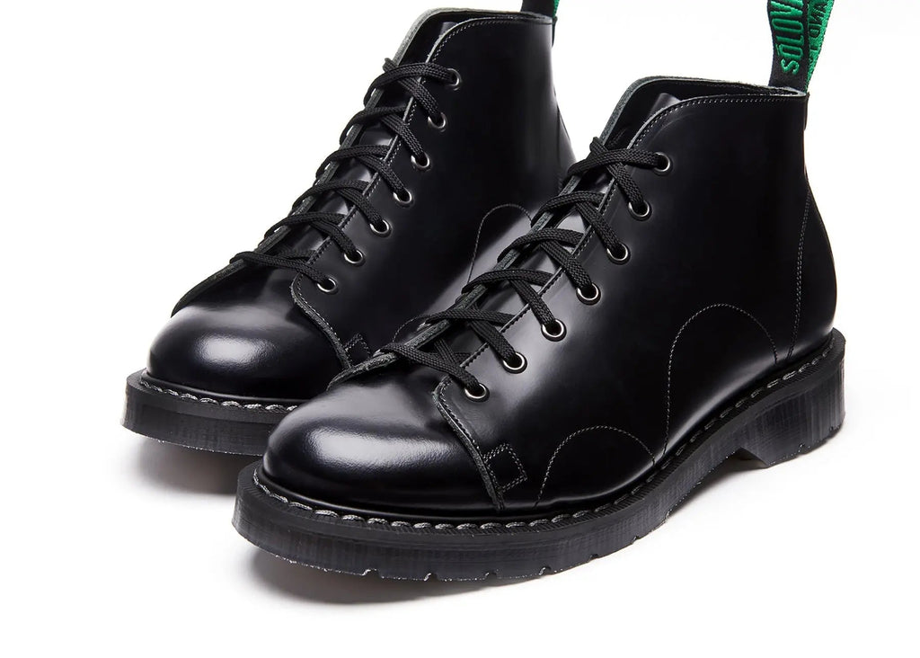 Solovair Monkey Boot - Black High-Shine